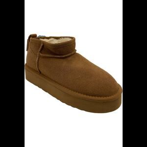 Lamo Water Resistant Suede Platform Boots Ellie Chestnut - Medium